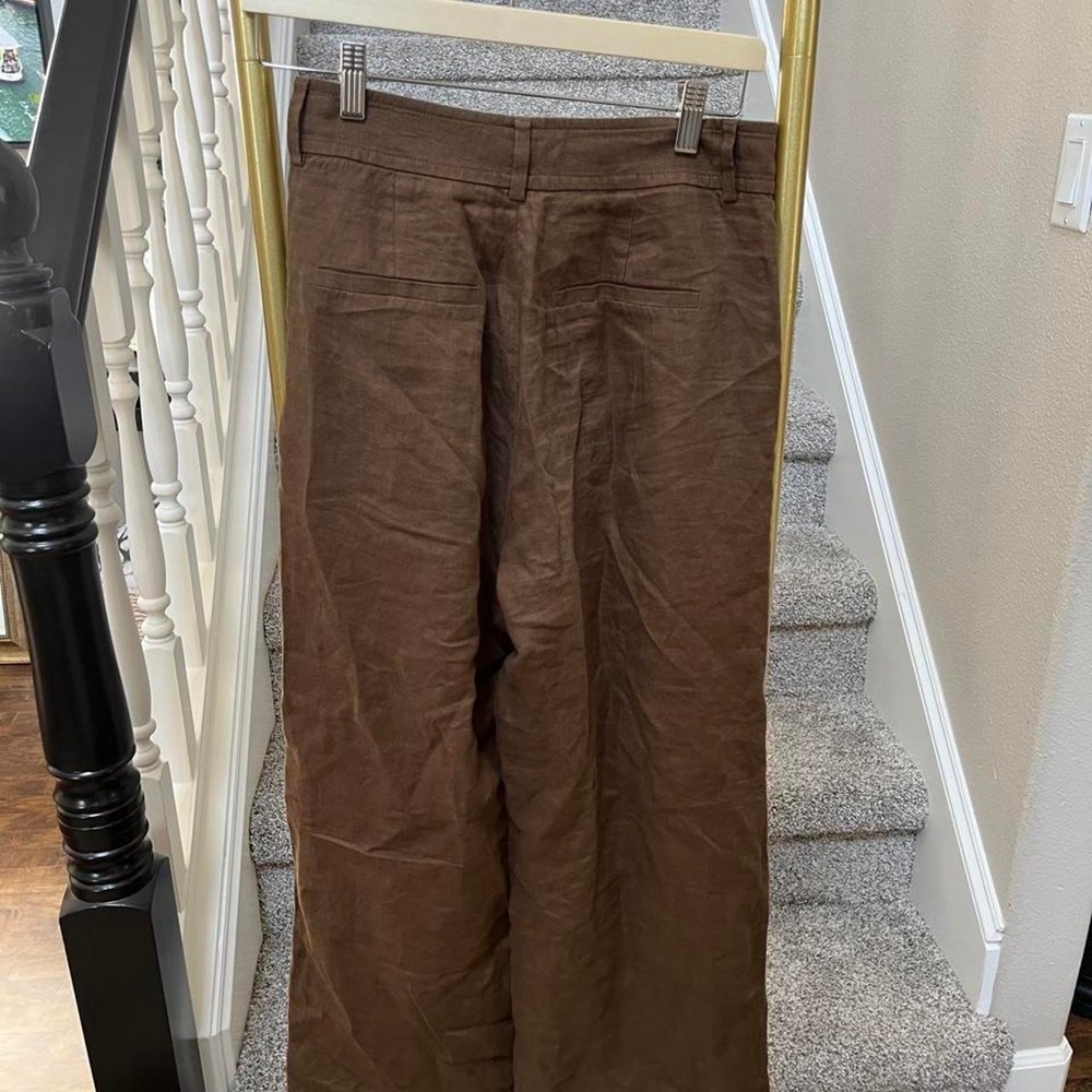 Everlane linen high waisted wide leg, drape pants, breathable cottage coquette